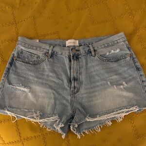 Dear John Light Blue Distressed Denim Cutoff Shorts